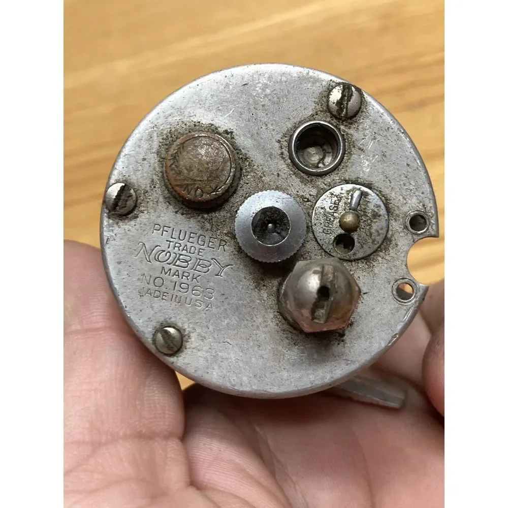 Pflueger Nobby 1963‎ Fishing Reel Baitcasting Vintage Fisherman Made In USA